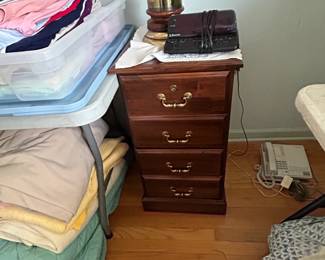 #57	2 drawer file cabinet, wood look 16x19x30	 $30.00 
