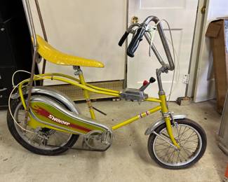 #233	Swinger w/Banana, Sissy Bar, Chopper Handles - Handshift and Brake w/redlinetires (as is) Bicycle	 $500.00 
