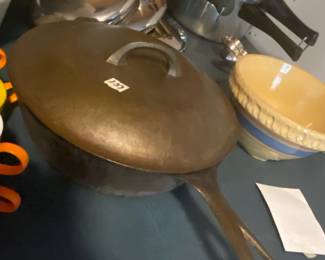 #139	iron chicken fryer 4 inches tall 11 wide 	 $30.00 			
