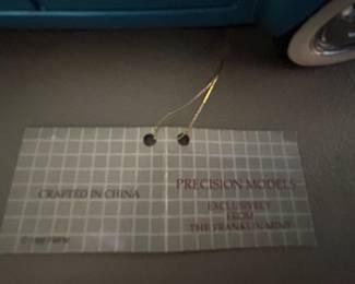 #123	Precious Models by Franklin Mint - 1948 Tucker Car Scale 1.24	 $20.00 
