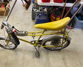 #233	Swinger w/Banana, Sissy Bar, Chopper Handles - Handshift and Brake w/redlinetires (as is) Bicycle	 $500.00 
