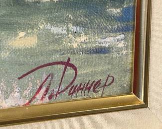 #70	original oil painting of plantation, framed 36x30, signed	 $75.00 
