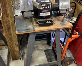 #202	Craftsman 3/4 HP Dual Bench Grinder on Stand	 $100.00 
