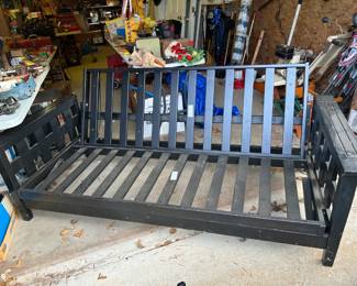 #219	Black Wood Futon Frame - 77" L	 $50.00 
