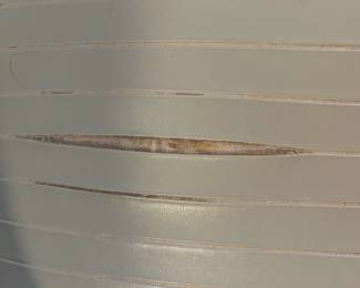 #62	Pair of cream color barstools, as is, 24 inches high, 24 inch base	 $125.00 
