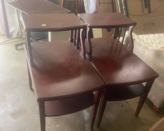 #147	Wood Step End Table w/shelf - sold as a pair - 16x24x27	 $40.00 			
