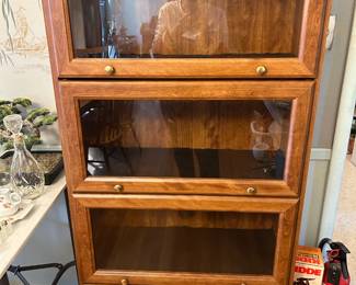 #3	laminate 4 door barrister bookcase 30x13x60	 $80.00 
