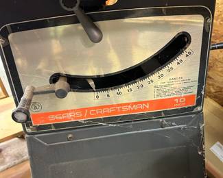#181	Craftsman10" Table Saw on Wheels on Iron Table 	 $130.00 
