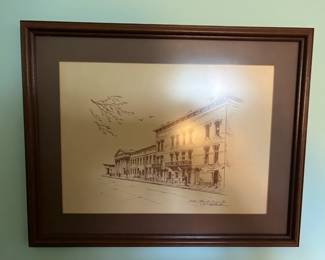 #39	ink print of Cotton Row by Lois A. Smith, signed	 $75.00 
