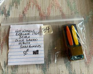 #84	hot wheels redline 1969 Deora olive green w both surfboards	 $50.00 
