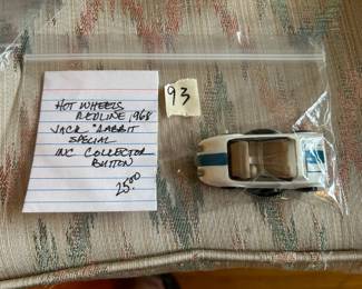 #93	Hot wheels redline 1968 vack rabbit special in collection button	 $25.00 
