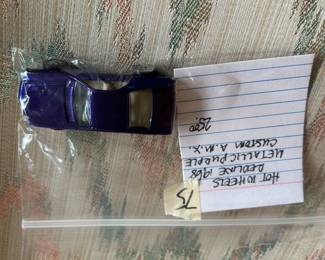 #75	Hot wheels redline 1968  metallic purple custom AMX	 $25.00 
