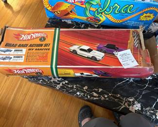 #103	Hotwheels Redline Era Drag Race Action Set - (damaged box0 Does not include cars	 $40.00 
