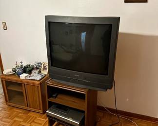 TV and Rolling TV Stand
