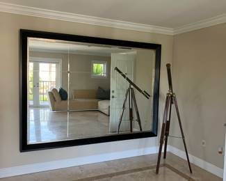 Large mirror 68.5" tall x 94.25" and telescope