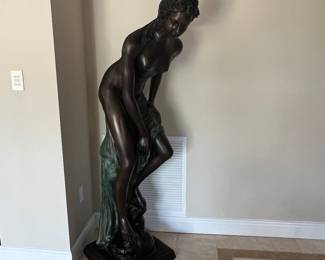 Val d'Osne Cast Iron Neoclassical Sculpture  approximately 70" tall