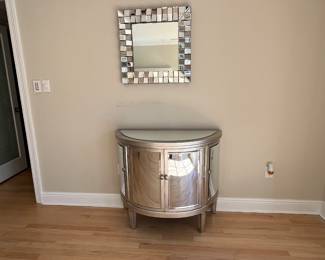 Mirror SOLD & Mirrored Demilune Table