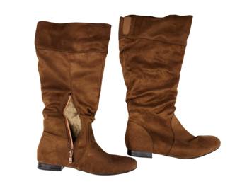 Size 10 Golden Brown Sued MidCalf Boots 