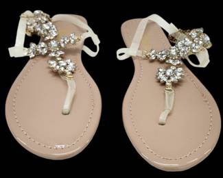 Rhinestone Embellished Thong Sandal 
