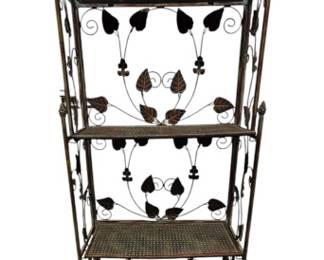 Bronze Wrought Iron Ivy Plant Stand 