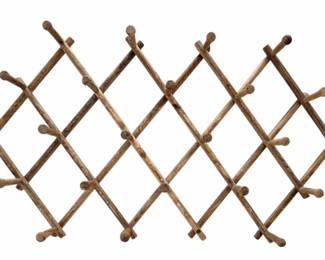 Accordion Style Wooden Peg Rack 