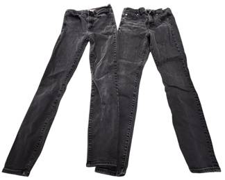 2 Gap Skinny Black Jeans Sz 26 