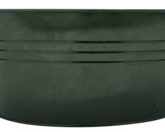 Dark Green Tin Pail with Handles 