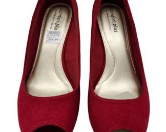 Size 10 Comfort Plus Red Klinton Wedge 