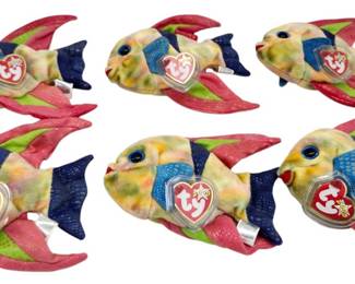 6 Beanie Baby Fish 