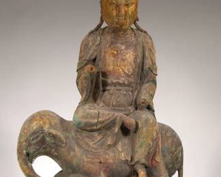 Song Dynasty -  Wooden Fuxian Bodhisattva Buddha Statue -  - Private Museum Estate Collection
 Dimensions:Height:57cm Length:33cm Width:15cm