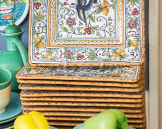 Dario Farrancci square plates: $30.00 ea.