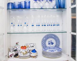Alice and Wonderland 12 pc. Paul Cardew tea set: 180.00. Vtg. Spode Blue Room Collection 1`0.5" plates: $20.00 ea.