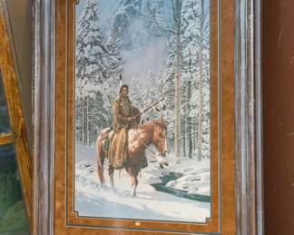 ~ Chuck Ren: "Man Who Walks Alone": Framed print with easel: $225.00