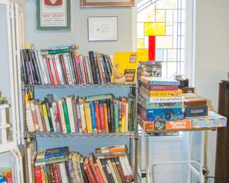 An abundance of books and cool games!
