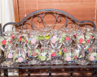 ~ Signed Franciscan 'Fresh Fruit' goblets: $12.00 ea.