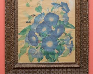Antique Framed Morning Glory print: $300.00