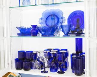 Cobalt blue glassware: $4.00 - $16.00