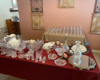 Cut Glass & Lalique Stemware