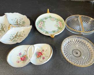 Fancy Gold Trim Serving Plates