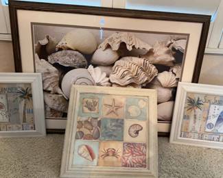 Four Shell Beach Framed Prints