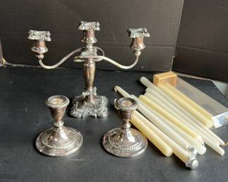 Gorham Silver Plate Candle Holders