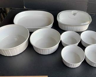 Corning Ware Lot Of Eight Dishes