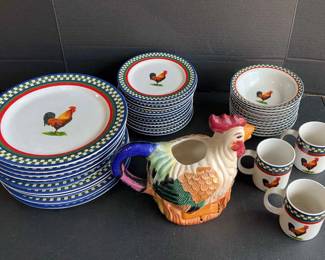 Ellas Rooster China Set