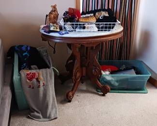 Antique marble top table