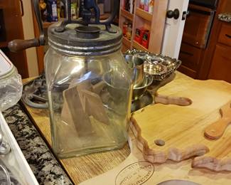 Antique Butter Churn hand crank