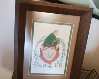Needlepoint Irish leprechaun