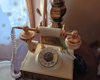 Vintage rotary dial telephone