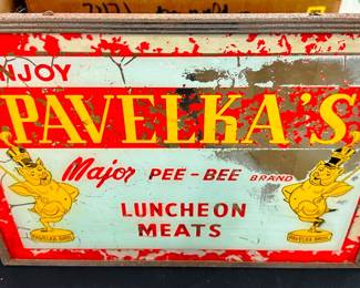 Enjoy Pavelka's Luncheon Meats Light Up Advertising Sign
