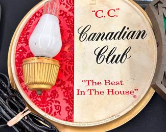 Vintage Canadian Club Whiskey Light Up Sign