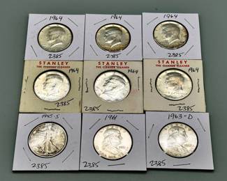 Walking Liberty, Franklin & Kennedy Half Dollars are 90% Silver
